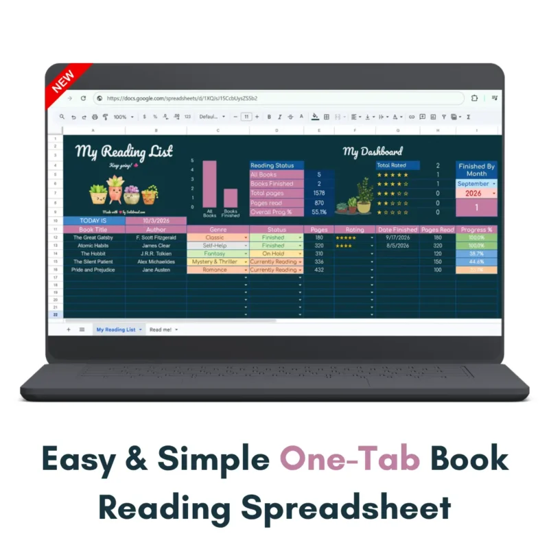 Book Tracker Spreadsheet